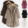 Andongnywell Women's Fashion Long Sleeve Lapel Faux Shearling Coat Jacket Outwear with Pockets Warm Winter (Black,Medium) view 4