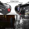 4K Camcorder ORDRO Night Vision Video Camera Vlog Ghost Hunting Camera Camcorder for YouTube 3.1 IPS Touch Screen Camcorder with IR Light Handheld Holder 64G Memory Card and 2 Batteries view 3