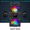 Bluetooth Speaker, 40W (60W Peak) Portable Wireless Speaker with Colorful Lights, Double Subwoofer Heavy Bass, FM Radio, MP3 Player, Bluetooth 5.0, Loud Stereo speakers for Home Outdoor Party Camping view 2