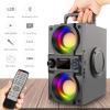 Bluetooth Speaker, 40W (60W Peak) Portable Wireless Speaker with Colorful Lights, Double Subwoofer Heavy Bass, FM Radio, MP3 Player, Bluetooth 5.0, Loud Stereo speakers for Home Outdoor Party Camping view 4