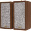 Crosley S200A-WA 4" Active Powered Bluetooth Stereo Speakers with Optical, USB, and Aux Connections, Walnut view 1
