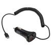 Tripp Lite USB Dual Port Car Charger, USB-C 18W QC 3.0 and USB-A 12W Dual Port USB Car Charger, Coiled USB Charging Cable, Black (U280-C02-30W-C6) view 2