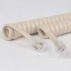 Cablesys Coiled Telephone Handset Cord for Use with PBX Phone Systems, VoIP Telephones - 12 Ft Uncoiled, Rj22, 1.5 Inch Lead on Both Ends, Ivory, 10-Pack view 4