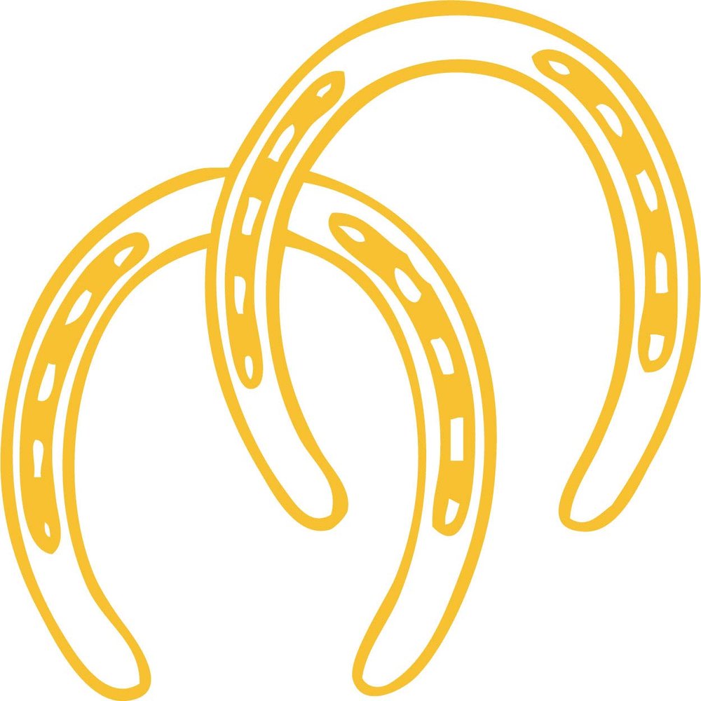 Decaltor Yellow Horseshoes - Laptop Stickers - 5" Vinyl Decal -Funny Laptop, Phone, Tablet Vinyl Decal Sticker,Bumper Sticker