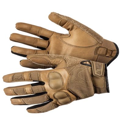 5.11 Tactical Unisex Hard Times 2 Gloves, Touchscreen Compatible, Reinforced Cuffs, Style 59379, Kangaroo, X-Large