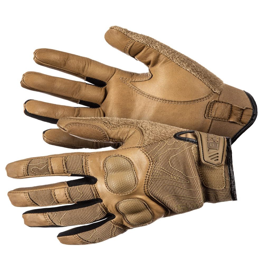 5.11 Tactical Unisex Hard Times 2 Gloves, Touchscreen Compatible, Reinforced Cuffs, Style 59379, Kangaroo, X-Large