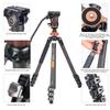 Cayer CF2451 Carbon Fiber 67 inches Professional Video Tripod Kit with SV5 Monopod Feet view 3