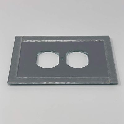 GlassAlike Single Duplex/Plug | Premium 3/16" Thick Acrylic Mirror Wall Plate Cover with Gasket/Frame for Flush Mount | Oversized 3-7/16"x 5" | Looks Like Glass Mirror Only Better | 3 Pack