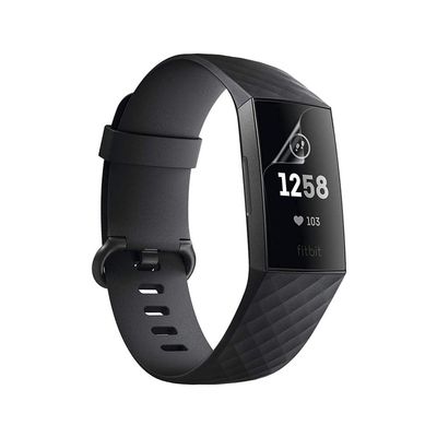 celicious Vivid Flex Invisible Glossy 3D Screen Protector Film Compatible with Fitbit Charge 3 [Pack of 6]
