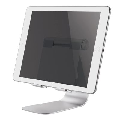 Neomounts by Newstar Tablet Desk Stand (Suited for Tablets up to 11"), Silver, W125878066 (Tablets up to 11), Silver Foldable Tablet Stand, Tablet/UMPC, Passive Holder, Desk, Silver