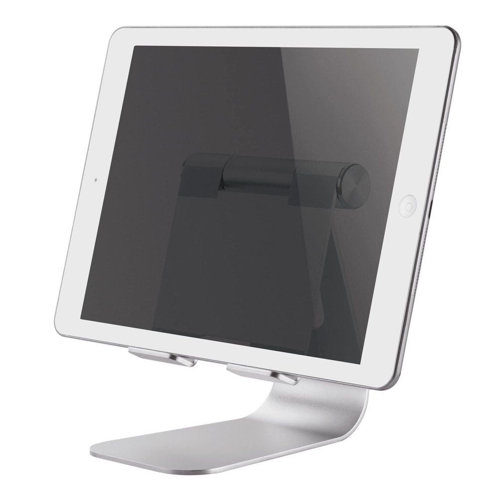 Neomounts by Newstar Tablet Desk Stand (Suited for Tablets up to 11"), Silver, W125878066 (Tablets up to 11), Silver Foldable Tablet Stand, Tablet/UMPC, Passive Holder, Desk, Silver