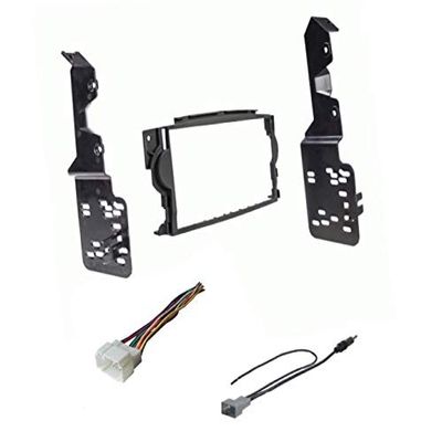 Car Stereo Dash Kit Wire Harness and Antenna Adapter Combo to Install Double Din Size Aftermarket Radio for 2004 2005 2006 2007 2008 Acura TL