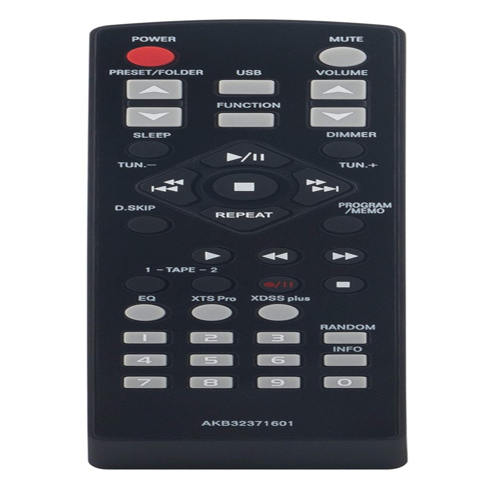 AKB32371601 Replaced Remote fit for LG Mini Hi-fi System MCD112 MCS112F MCD202 MCD102 MCD212 MCD112B LM-U1350 LM-U1050 LM-W550 LM-U550 LMS-U550 LMS-W550 LMS-U1050 LMS-U1350