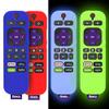 (4-Pack) for 3600R TCL Roku TV Stick Remote Case Cover,TOLUOHU for TCL Roku Remote Control,Cover Roku Express Skin Sleeve Silicone Shockproof with Lanyard-for RCAL7R/3921/3800/3810-Roku Remote Cover view 1