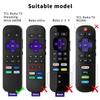 (4-Pack) for 3600R TCL Roku TV Stick Remote Case Cover,TOLUOHU for TCL Roku Remote Control,Cover Roku Express Skin Sleeve Silicone Shockproof with Lanyard-for RCAL7R/3921/3800/3810-Roku Remote Cover view 4