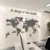 3D WALL Wall-Stickers - DIY World Map Wall Decal Sticker Murals for Living Room & Bedroom (XL.Grey: 230x120cm) view 1