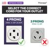 Thonapa 4 Prong Dryer Cord 6 Ft, 30 AMP Appliance Extension Cord with 4 Prong, NEMA 14-30 Plug, 10/4 SRDT 6 Foot, Black - US Veteran Owned Company view 4
