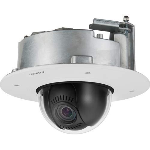 Hanwha Techwin XND-8081FZ 5MP Flush Mount Network Indoor Dome PTRZ Camera, 3.6~9.4mm (2.6X) Motorized varifocal Lens, RJ45 Connection