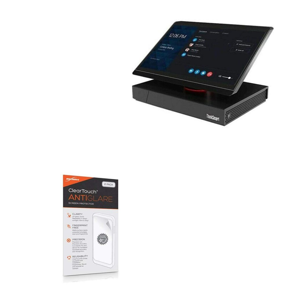 BoxWave Screen Protector Compatible with Lenovo ThinkSmart Hub 500 - ClearTouch Anti-Glare (2-Pack), Anti-Fingerprint Matte Film Skin