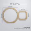 Ekena Millwork WALW24X24X0375HEMBI Hemingway 3/8"T Decorative Fretwork Wall Panels, 38" W X 23 H, Birch view 2
