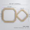 Ekena Millwork WALW24X24X0375LKHBI Lockhart 3/8"T Decorative Fretwork Wall Panels, 39 7/8" W X 23 H, Birch view 2