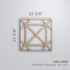 Ekena Millwork WALW24X24X0375BUXBI Buxton 3/8"T Decorative Fretwork Wall Panels, 23 3/8"W X 23 3/8"H, Birch view 2