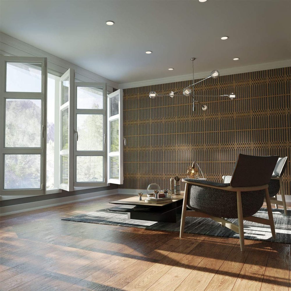 Ekena Millwork WALW12X12X0375CRPAL Cedar Park 3/8"T Decorative Fretwork Wall Panels, 11 3/8"W X 11 3/8"H, Alder