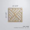 Ekena Millwork WALW24X24X0375ALLBI Allen 3/8"T Decorative Fretwork Wall Panels, 23 3/8"W X 23 3/8"H, Birch view 2