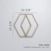 Ekena Millwork WALW24X24X0375HREBI Hillrose 3/8"T Decorative Fretwork Wall Panels, 23 3/8"W X 23 3/8"H, Birch view 2