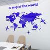 3D Wall Stickers - DIY World Map Wall Decal Sticker Murals - Blue, XXL: 280x174 cm view 2