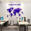 3D Wall Stickers - DIY World Map Wall Decal Sticker Murals - Blue, XXL: 280x174 cm view 3