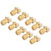 10pcs Brass SMA Socket Connector, Female SMA Connector PCB Mount, SMA Card Female 50 Ohm RF Connectors for Modules view 1