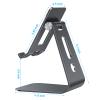 OMOTON Adjustable Tablet Stand for Desk, Upgraded Longer Arms for Greater Stability, T2 Tablet Holder with Hollow Design for Bigger Sized Phones and Tablets Such as iPad Pro/Air/Mini, Black view 4