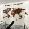 3D Wall Stickers - DIY World Map Wall Decal Sticker Murals Map Wall Dcor for Living Room Bedroom TV Background Home Decorations(Brown,XL:230x120 cm) view 1