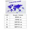 3D World Map Wall Decal Sticker Murals - DIY Map Wall Decor for Living Room Bedroom TV Background Home Decorations (Blue, XL:230x120 cm) view 4