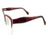 Circleperson women cat eye Computer Reading glasses spring hinges half-rimless Block blue light (Violet red+Block blue light lens, 2) view 3