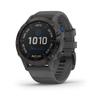 Garmin Fenix 6 Pro Solar (Renewed) (GPS,1.4 inches) Solar-Powered Multisport, Advanced Training Features and Data, Black with Slate Gray Band view 1