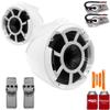 Wet Sounds for Nautique FC5 Towers - REV8 8" White Swivel Mount Tower Speakers & Upper Nautique Tower Adapters view 1