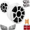 Wet Sounds for Nautique FC5 Towers - REV10 10" White Swivel Mount Tower Speakers & Lower Nautique Tower Adapters view 1