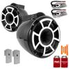 Wet Sounds REV8B-SBM 8" Black Swivel Tower Speakers with 2019+ Nautique Flight Control Tower Actuated (FCTA) Adapters view 1