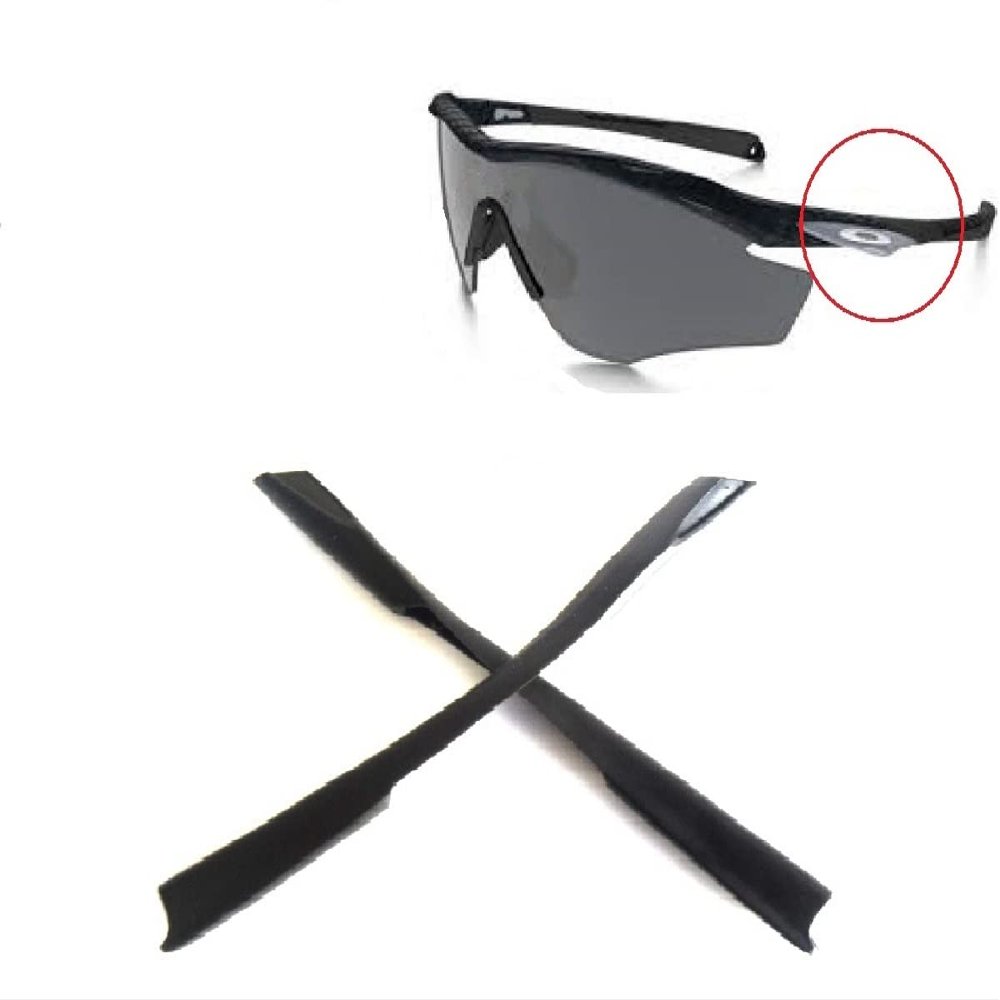 Galaxy Nose Pads Rubber Kits For Oakley M2 Frame Sunglasses Multi Selection (Black Earsock)