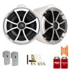 Wet Sounds ICON8W-X 8 in White Tower Speaker Adapter Bundle view 1