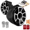 Wet Sounds REV10B-X 10" Black Fixed Tower Speakers with 2019+ Nautique Flight Control Tower Actuated (FCTA) Adapters view 1