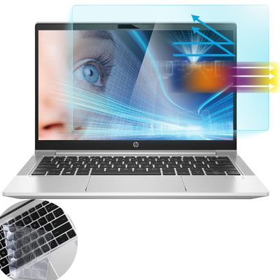 Anti Blue Light Screen Protector for 13.3 HP Elitebook 630 635 830 835 G7 G8/ 13.3 HP Elitebook x360 435 1030 G7 G8 G9 with Keyboard Cover, Eye Protection Filter, Anti Glare, Anti Fingerprint