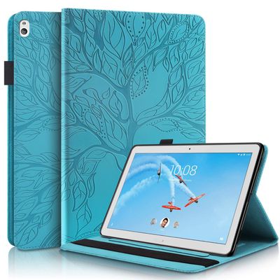 TIPOYOROO Case Compatible for Lenovo Tab M10 HD 10.1 inch Case TB-X505L/X505F, TB-X605L/X605F, Cover Flip Wallet Folio Stand Shell with Card Slots Pen Holder, for Lenovo Tab M10 10.1-Turquoise