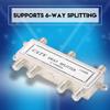 6 Way Splitter, Bidirectional Digital Coax Cable Splitter, 51000 MHz Coaxial Antenna Splitter view 2