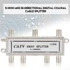 6 Way Splitter, Bidirectional Digital Coax Cable Splitter, 51000 MHz Coaxial Antenna Splitter view 3