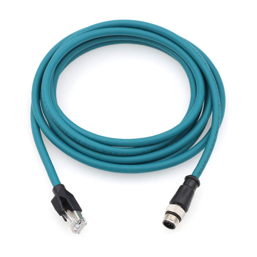 HangTon M12 8 Pin A-Coded RJ45 Ethernet Cable for Cognex is 5000 7000 Vision Camera Sensor Data Man Reader Omron MicroHawk Network PC PLC 10m