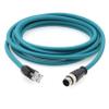 HangTon M12 8 Pin A-Coded RJ45 Ethernet Cable for Cognex is 5000 7000 Vision Camera Sensor Data Man Reader Omron MicroHawk Network PC PLC 10m view 2