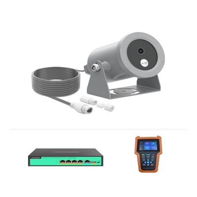 LINOVISION 4K Ultra HD Underwater Camera with Anti-Corrosion Coating, POE Camera with Intuitive Web GUI and Mobile APP, Comes with 4 Port POE Switch and Handheld Terminal (30 Meters Underwater Cable)